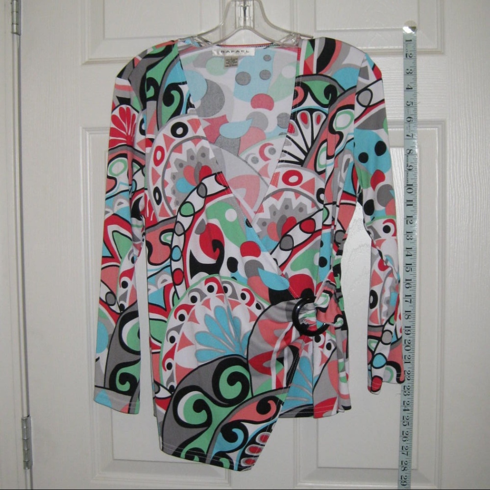 Bright & Colorful Surplice Blouse